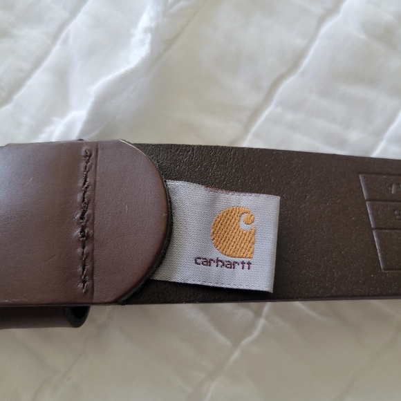 ✨️HOST PICK✨️Carhartt Journeyman Full Grain Leather Belt SIZE 44 Brown EUC - Picture 4 of 10